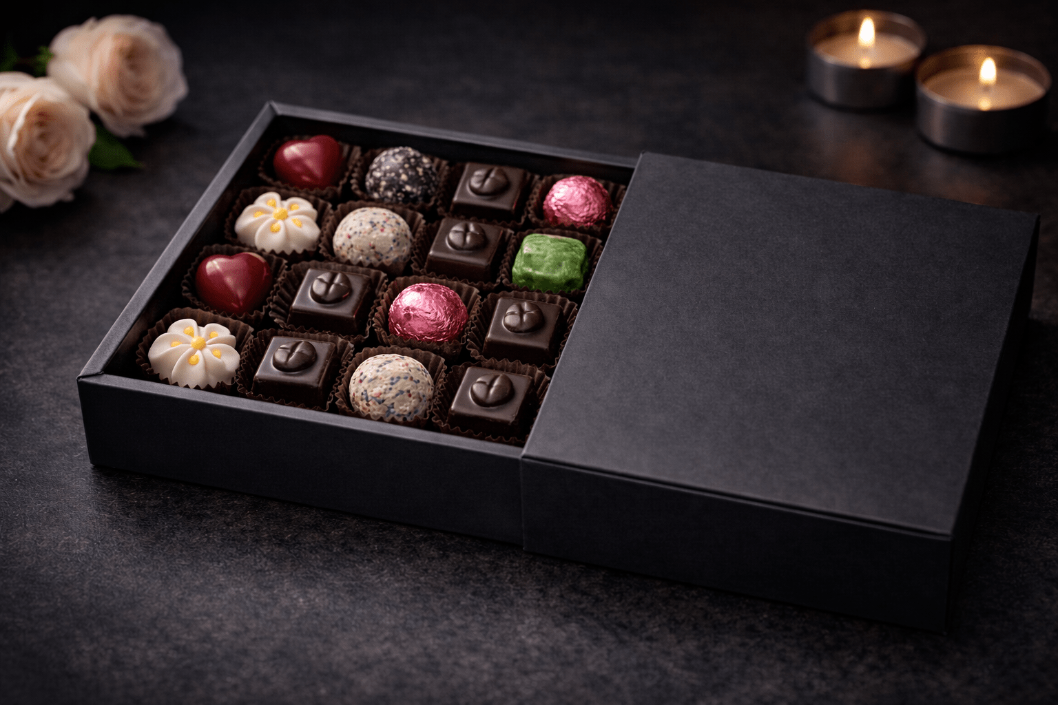 Coffret de chocolats artisanaux Intense livraison Alger - Wardati