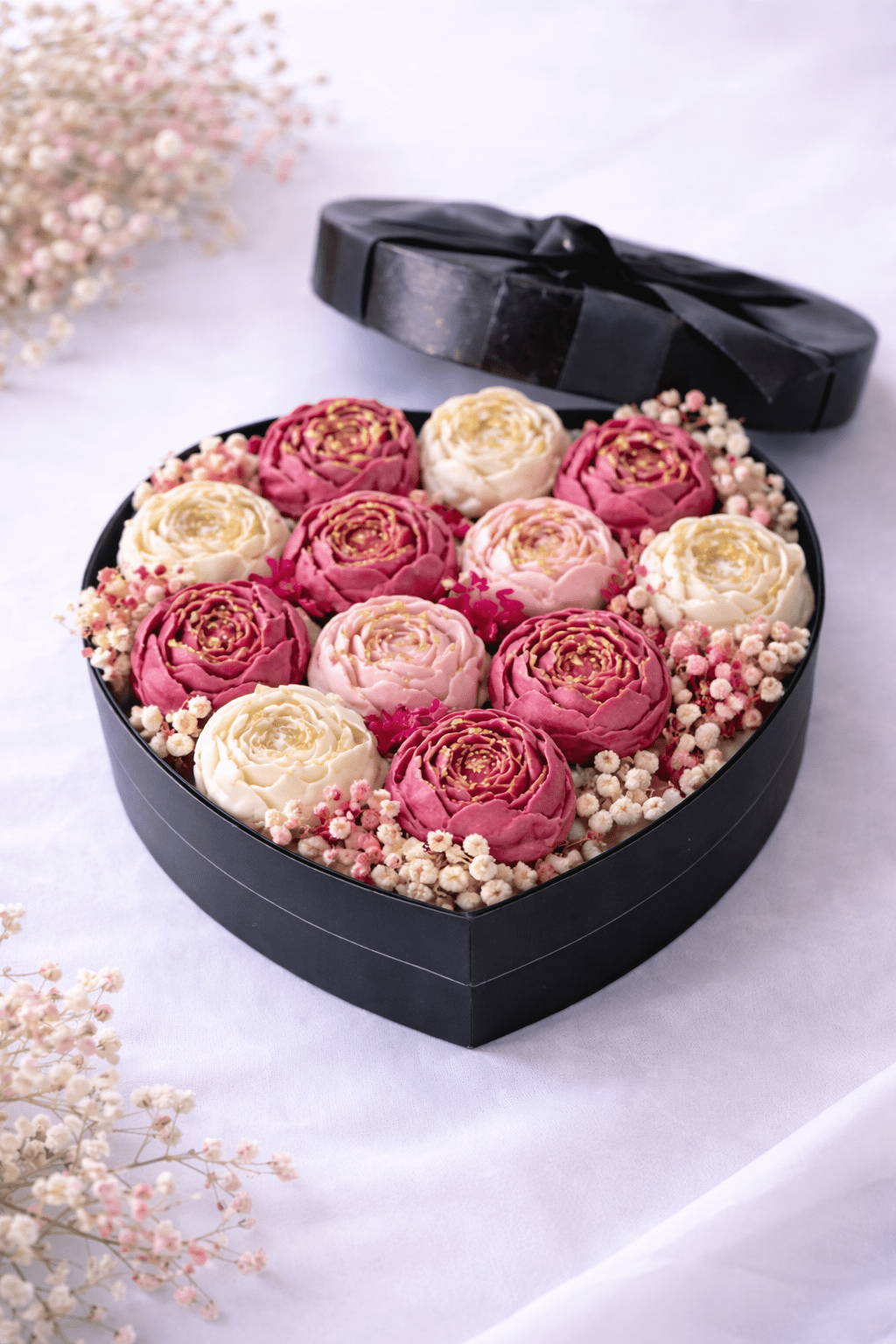 Coffret fleurs en chocolat Émotion box coeur livraison Alger - Wardati